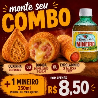 COMBO COXINHA + MINEIRINHO 250ML